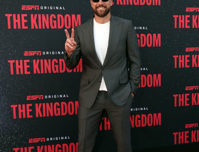 Travis Kelce Joined by Parents Donna and Ed at ‘The Kingdom’ Premiere