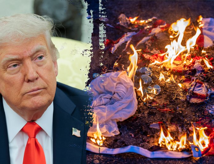 Trump’s flag-burning order draws rare fire from conservatives