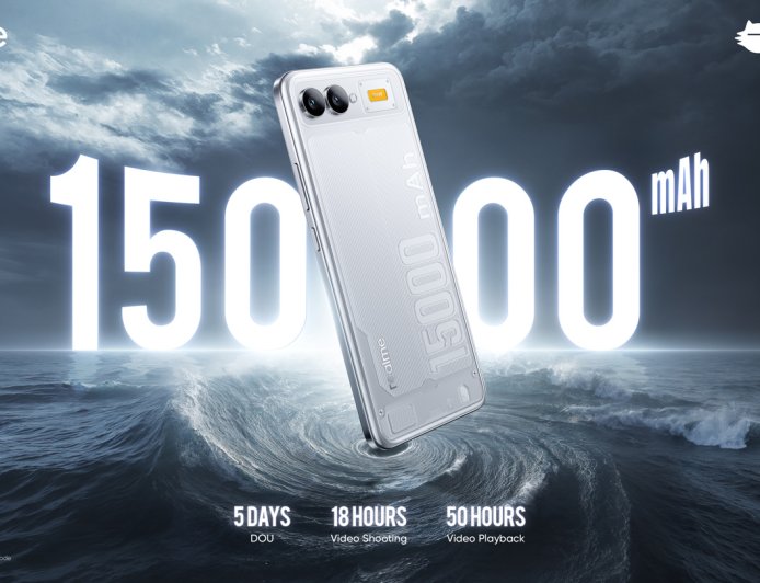 realme 真我 15000mAh 电池新机亮相:经典横向双摄设计 + 6.7 英寸屏幕、搭载天玑 7300 处理器