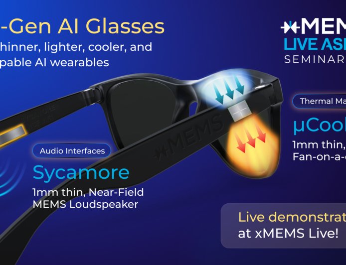 MEMS 扬声器 + MEMS 微风扇,xMEMS 介绍微机电技术演示 AI 智能眼镜原型机