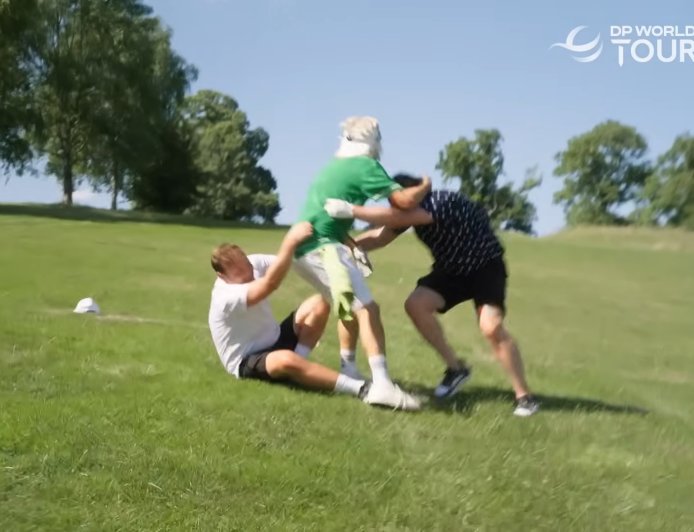 Premier League cult hero makes 12,500/1 hole-in-one before being bundled over by pals