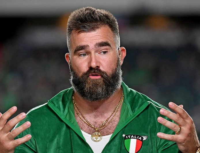 Former NFL star Jason Kelce reveals why he dyed his beard after social media stir