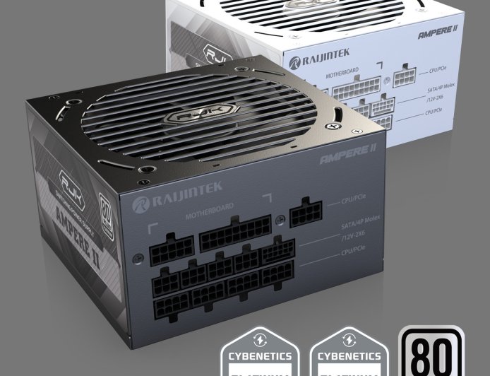 可选白色款,RAIJINTEK 推出标准尺寸白金效率 ATX 电源 AMPERE II