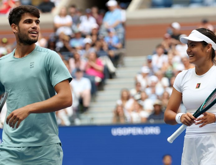 ‘I’m just happy’ – Emma Raducanu gives verdict on dramatic new Carlos Alcaraz look