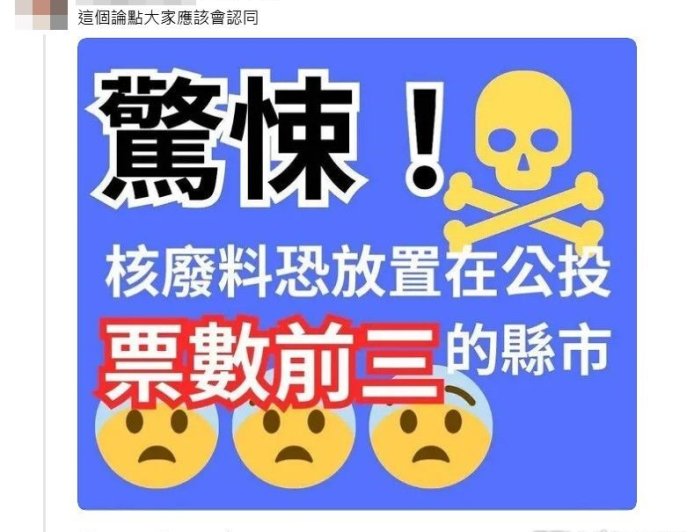 PO文「核廢料恐置公投票前3縣市」被移送 法官不罰理由曝
