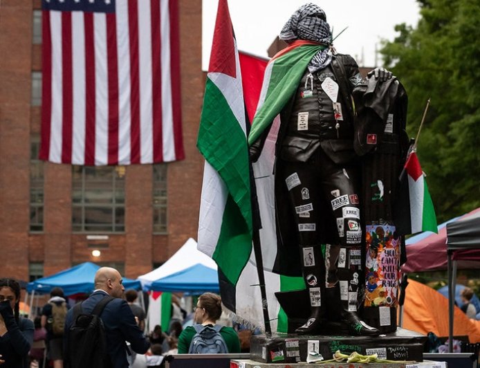 Pro-Palestinian conference panelist calls US ‘evil,’ urges ‘destroying the idea of America’