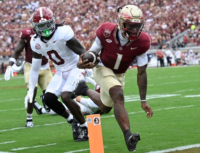 Florida State stuns Alabama to bring Crimson Tide's season-opener win streak to abrupt end