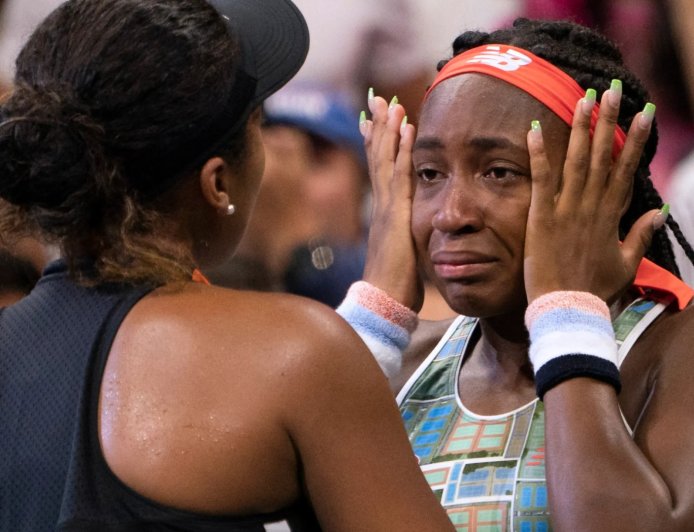 Naomi Osaka consoled tearful Coco Gauff in tense US Open bout before heart-warming gesture