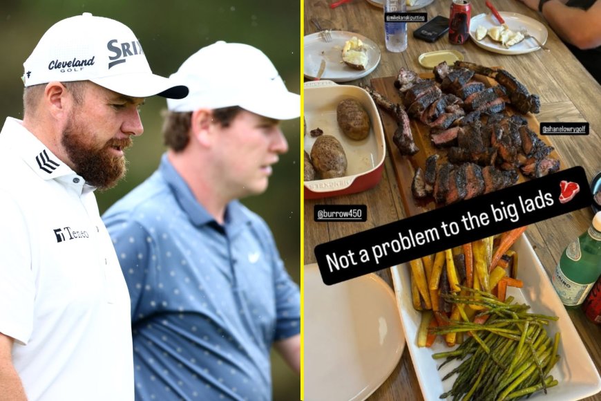 &#8216;Not a problem&#8217; &#8211; Shane Lowry and Robert MacIntyre gorge on steak before FedEx Cup Playoffs