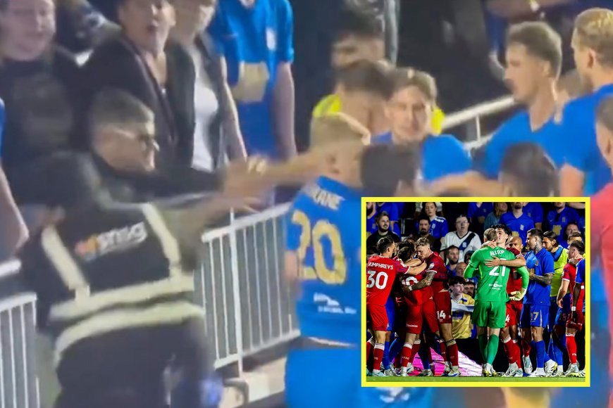 Championship opener descends into chaos as fan tries to punch player in shocking scenes