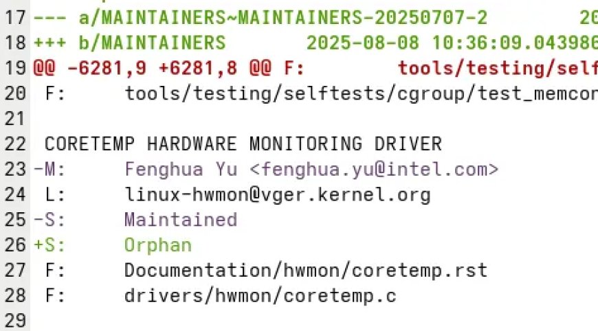 英特尔核心 Linux 项目陷入“无人维护”状态