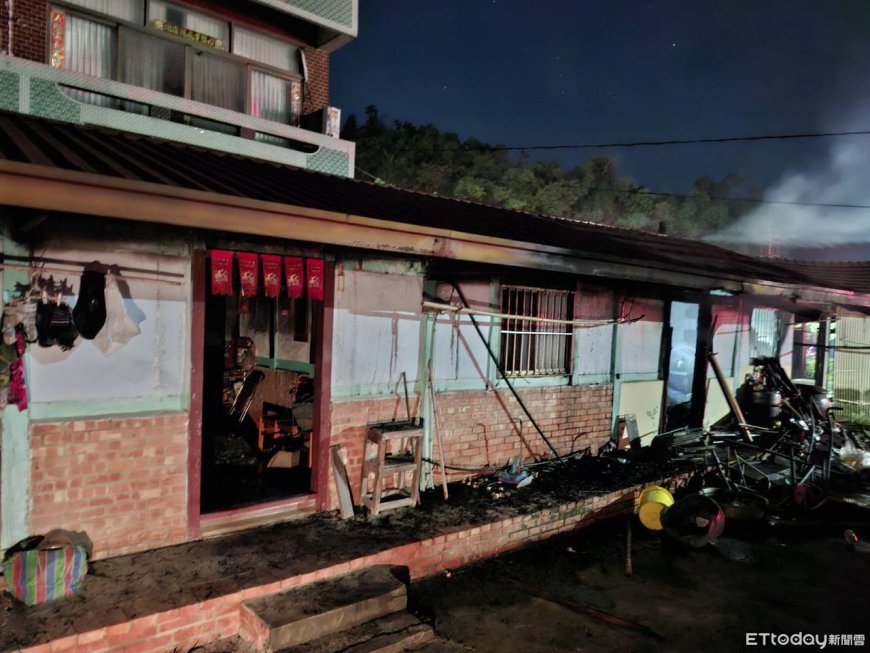 台南東山凌晨火警　阿公「又衝回屋內嗆暈」命危