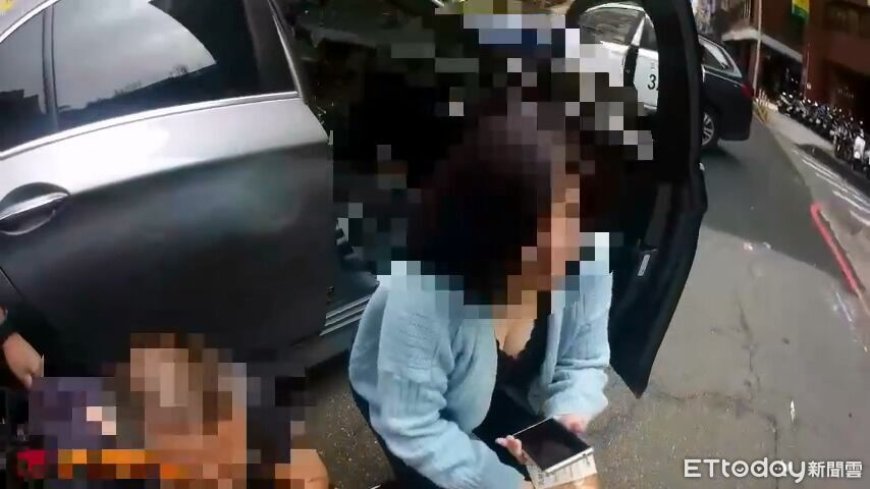 爆乳姐被逮畫面曝！BMW掛賓士車牌三重街頭狂飆　車上搜出毒品