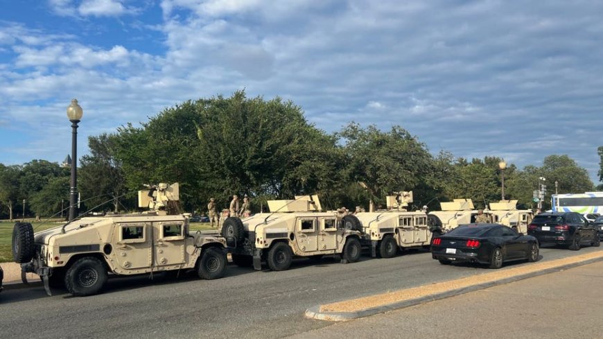 National Guard troops spotted in Washington DC as Trump launches crackdown on street crime