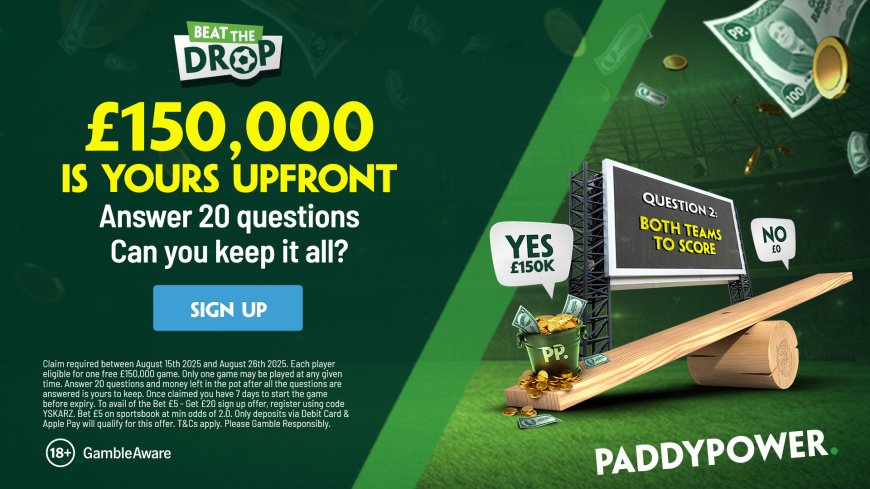 Beat The Drop £150k Jackpot with Paddy Power free-to-play game