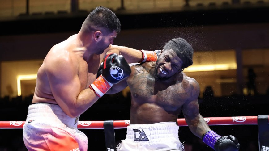 Filip Hrgovic survives horror cut to drop and beat David Adeleye in brutal and bloody war