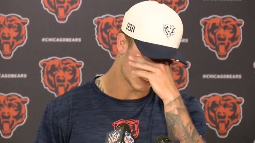 Caleb Williams gives two-word reaction as Bears QB breaks down in tears after Chicago hands out decade-plus first