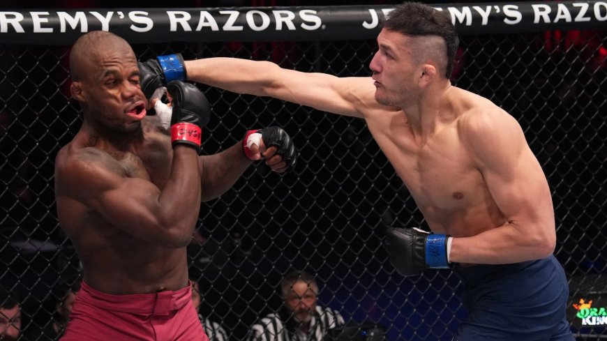 Brutal photos capture impact of new UFC stars&#8217; devastating punches as Dana White hands out contracts and ignores matchmakers with message