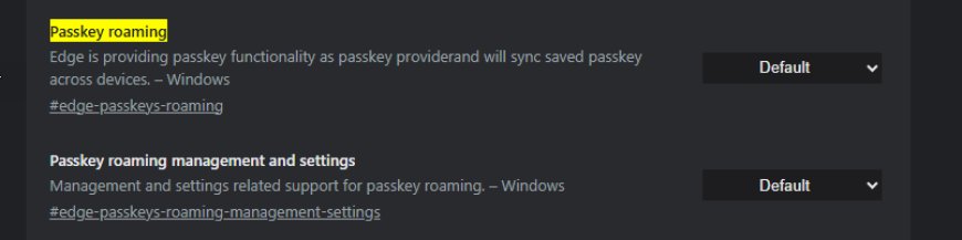 微软 Canary 频道 Edge 浏览器测试新功能:跨设备同步 Passkey 通行密钥