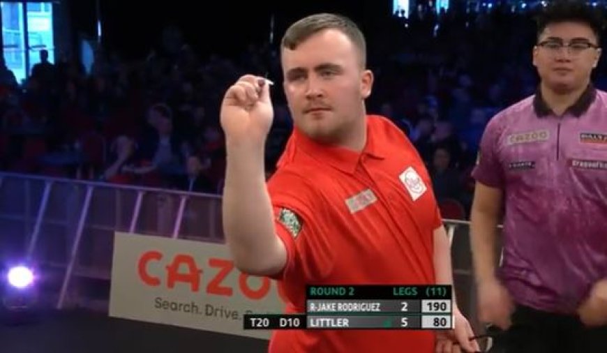 Rare footage shows fired up Luke Littler roaring at crowd after landmark victory