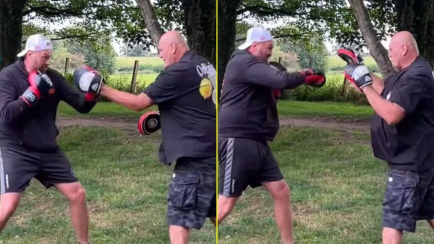 Tyson Fury posts new training footage teasing comeback as he reunites with dad John