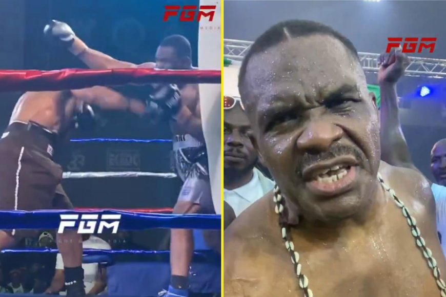 Controversial boxer returns with stoppage win after 16 years in prison and calls out Oleksandr Usyk