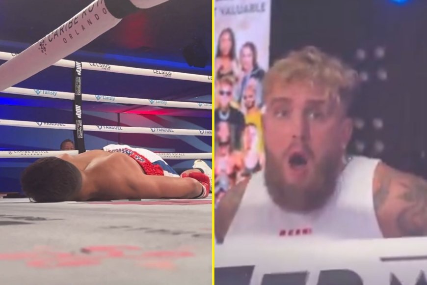 Jake Paul left gobsmacked as he witnesses brutal face-plant KO on his own show