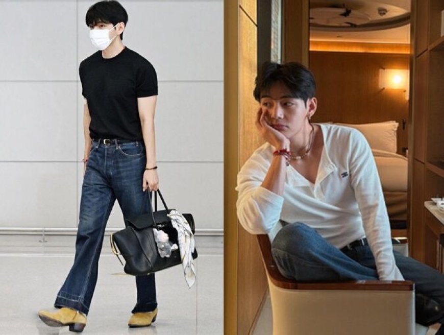 BTS V最新CELINE包款曝光！機場造型＋好身材私服一次看