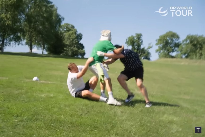 Premier League cult hero makes 12,500/1 hole-in-one before being bundled over by pals