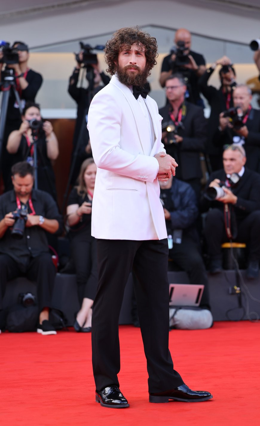 Aaron Taylor-Johnson Debuts Rugged, Bushy Beard at Venice Film Festival