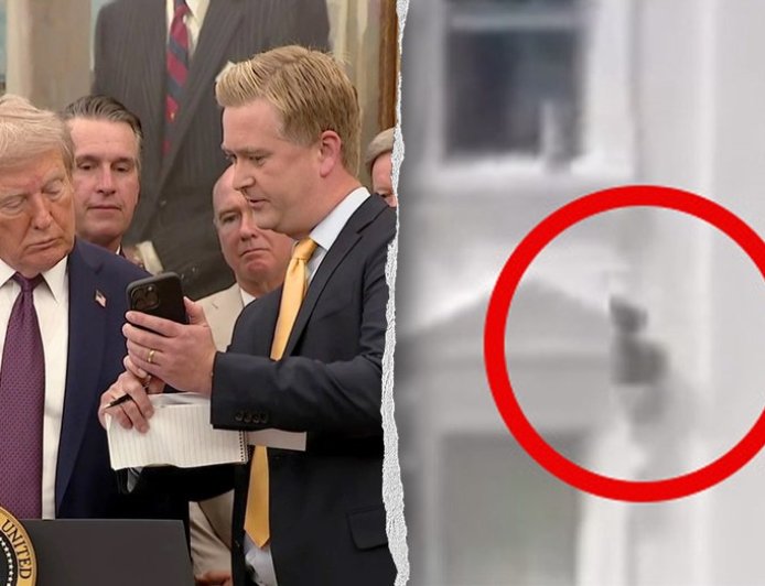 Trump addresses bizarre viral video of mystery items tossed from White House window