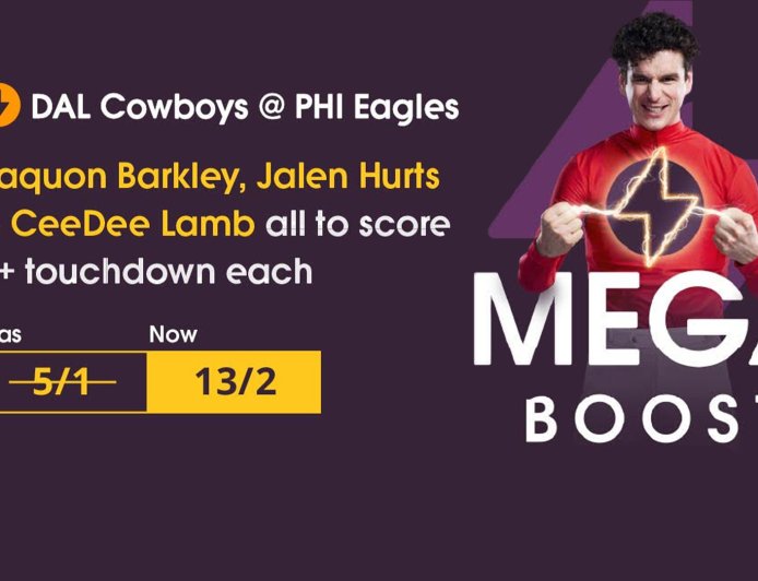 Philadelphia Eagles v Dallas Cowboys odds boost: Get 13/2 on Barkley, Hurts and Lamb to score a touchdown with Tote