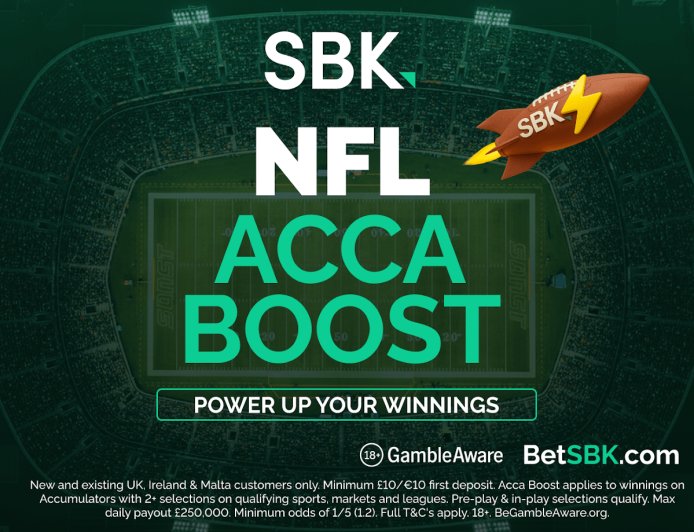 NFL betting offer: Get an acca boost on the NFL bets with SBK