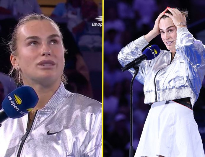 &#8216;I&#8217;m not done&#8217; &#8211; Aryna Sabalenka awkwardly stops US Open victory speech to apologise to boyfriend