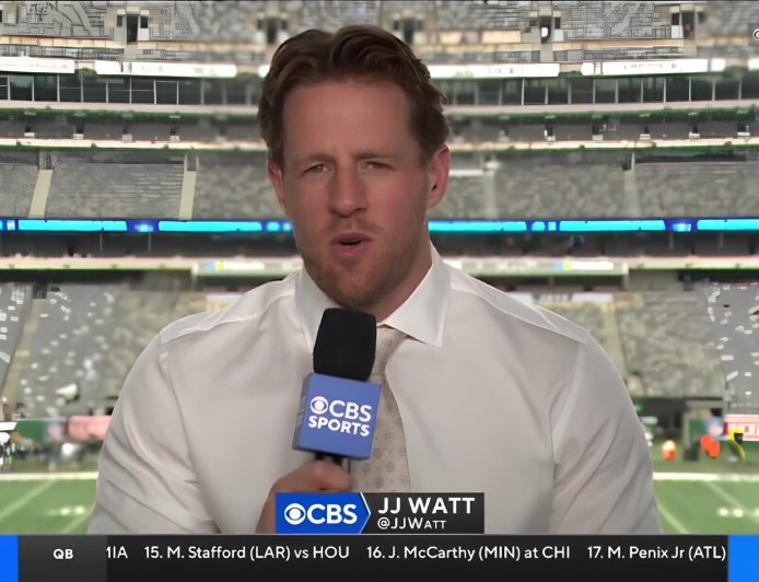 JJ Watt getting rave reviews for CBS booth debut &#8211; and fans are loving his bold new look