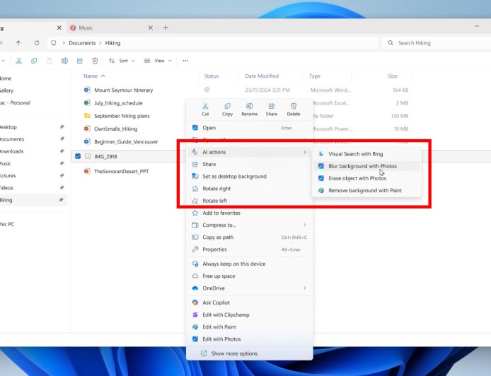微软发布 Win11 Canary 27938 预览版:通知中心时钟恢复秒数显示,文件管理器支持 AI 修图