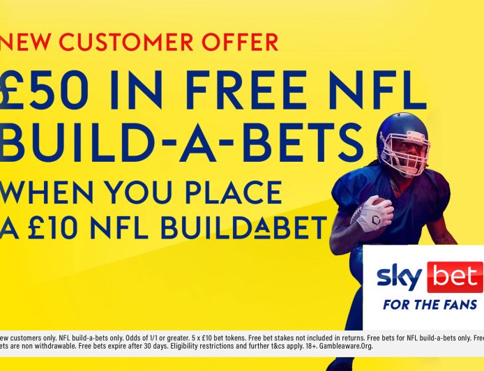 NFL betting offer: Place a £10 NFL BuildABet and get £50 in free NFL BuildABets with Sky Bet