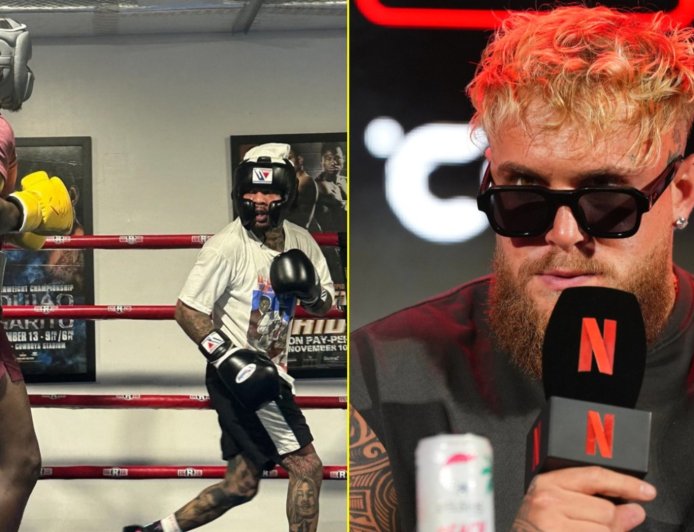 &#8216;I&#8217;m telling you&#8217; &#8211; Jake Paul mocks Gervonta Davis as rival spars with towering heavyweight for fight