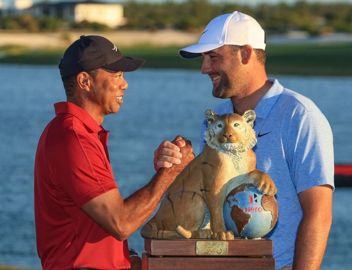 Tiger Woods could be set to play alongside Scottie Scheffler this year after thrilling fans with golf return