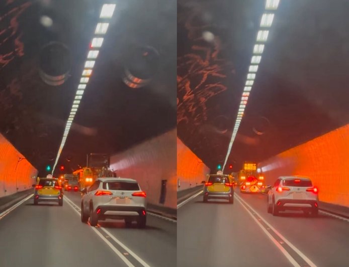 白休旅雪隧暢行封閉車道！網怒批「好瞎」　警曝可罰三寶6千元