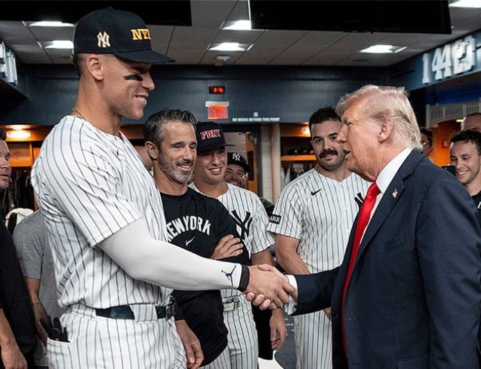 Aaron Judge passes Joe DiMaggio on Yankees all-time home run list, after meeting with Trump