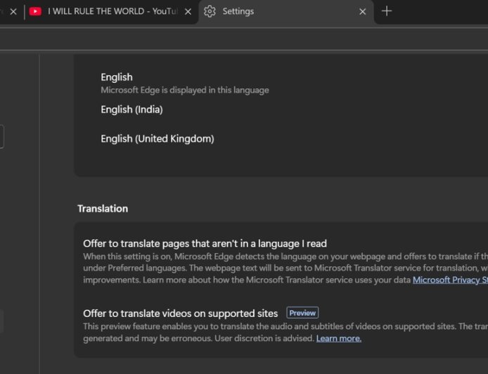 Win11 版微软 Edge 浏览器测试 AI 视频实时音频翻译，至少需 12GB 内存