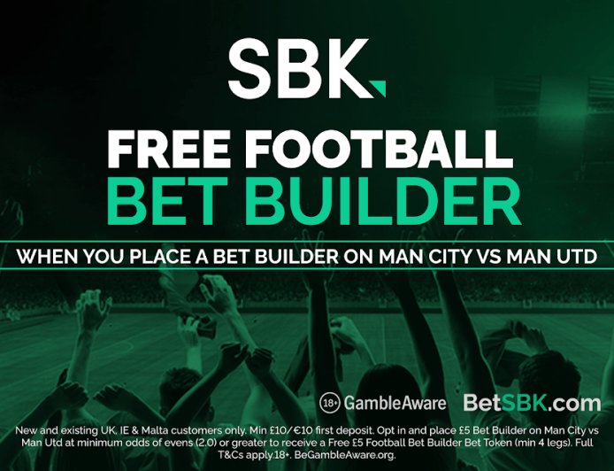 Man City vs Man United betting offer: Bet £5 on Manchester derby get £5 on SBK