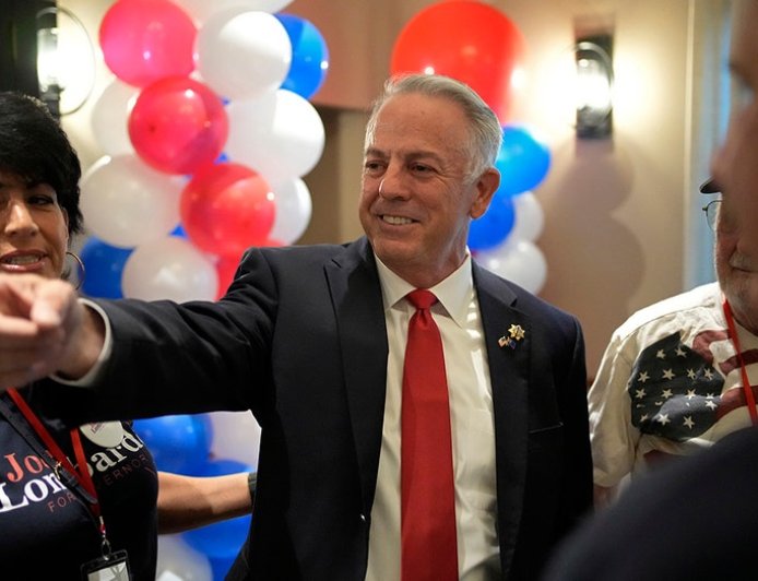 Republican governor targeted by Democrats launches re-election bid in key battleground