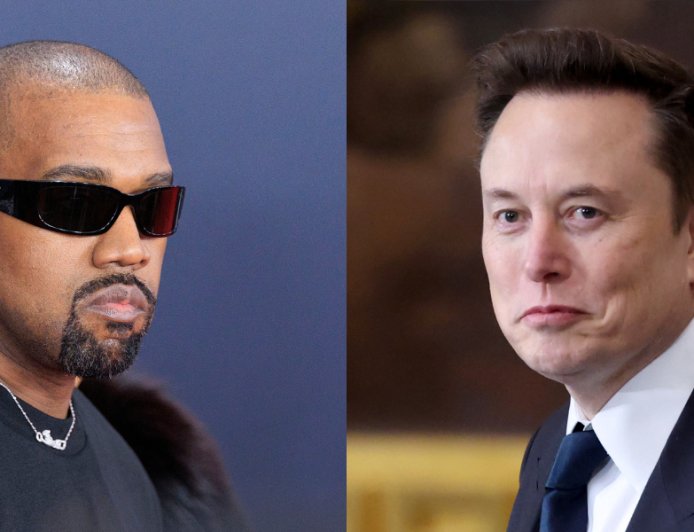 Elon Musk And Kanye West Caught Bonding Over Tumultuous Relationships Wih Exes Grimes & Kim Kardashian