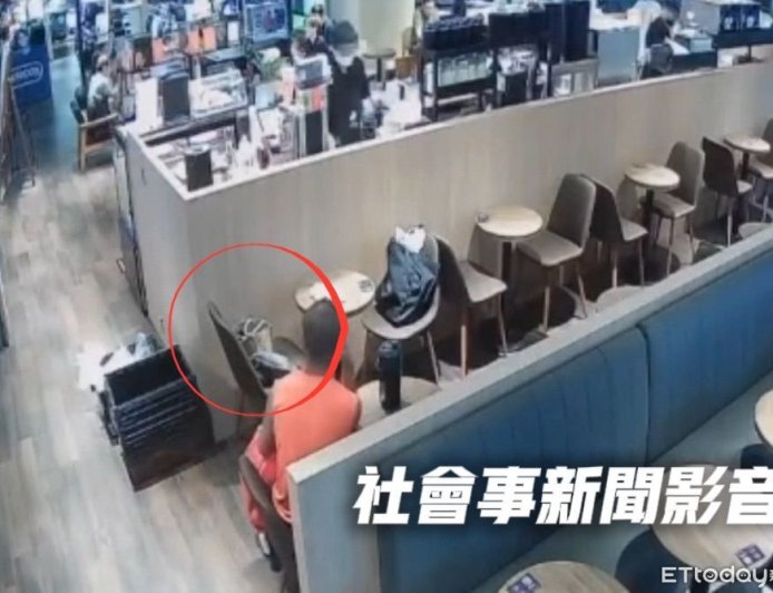 左營環球咖啡店竊案 警靠橘衣短褲花2小時逮竊賊
