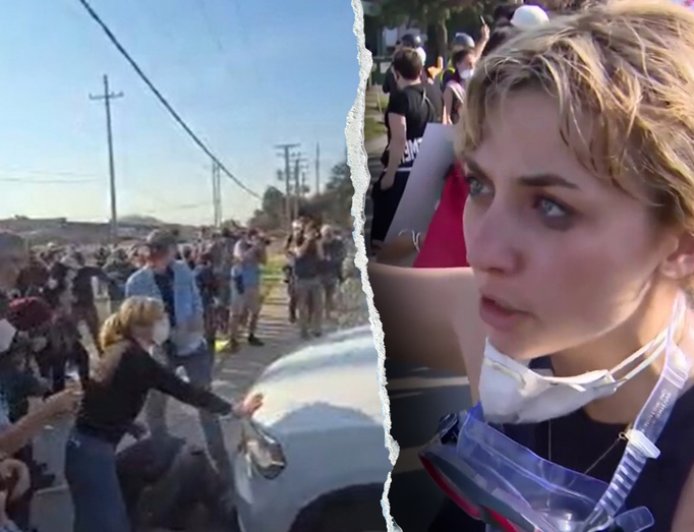 Democratic congressional candidate thrown to ground during chaotic anti-ICE protest