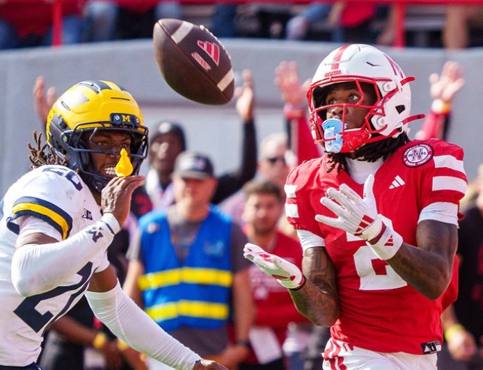 Nebraska pulls off highlight reel Hail Mary to close first half tilt with Big Ten rival Michigan