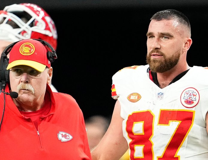 Travis Kelce and Andy Reid Have Heated Exchange on 'Sunday Night Football'