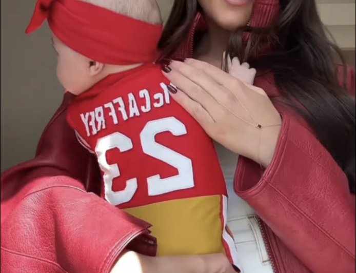 Olivia Culpo Dresses 2-Month-Old in Mini 49ers Uniform for 1st Game Day
